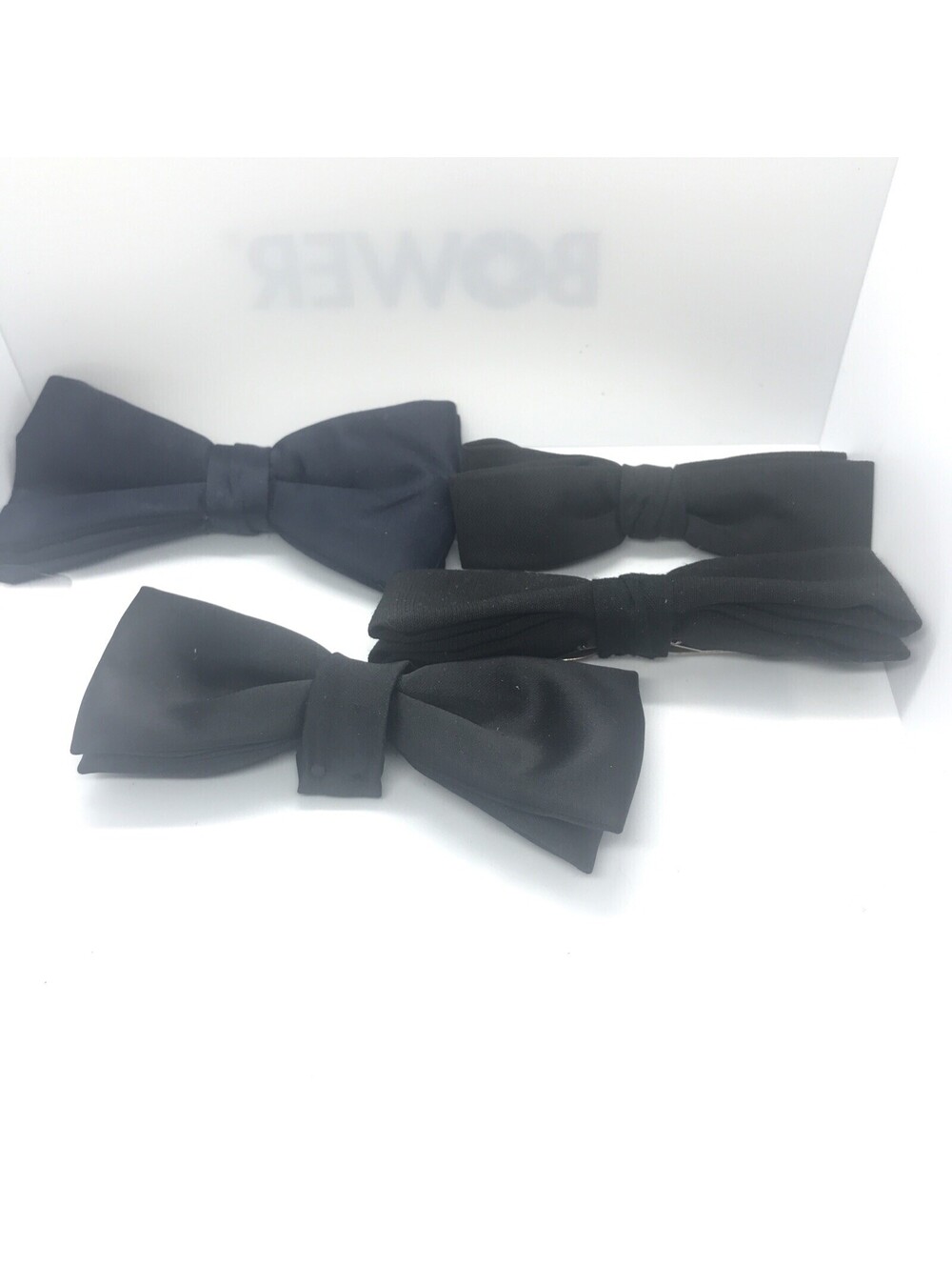 Vintage ROYAL RUST RESISTANT Bowtie Lot Men's Bow tie Black Tie Clip On